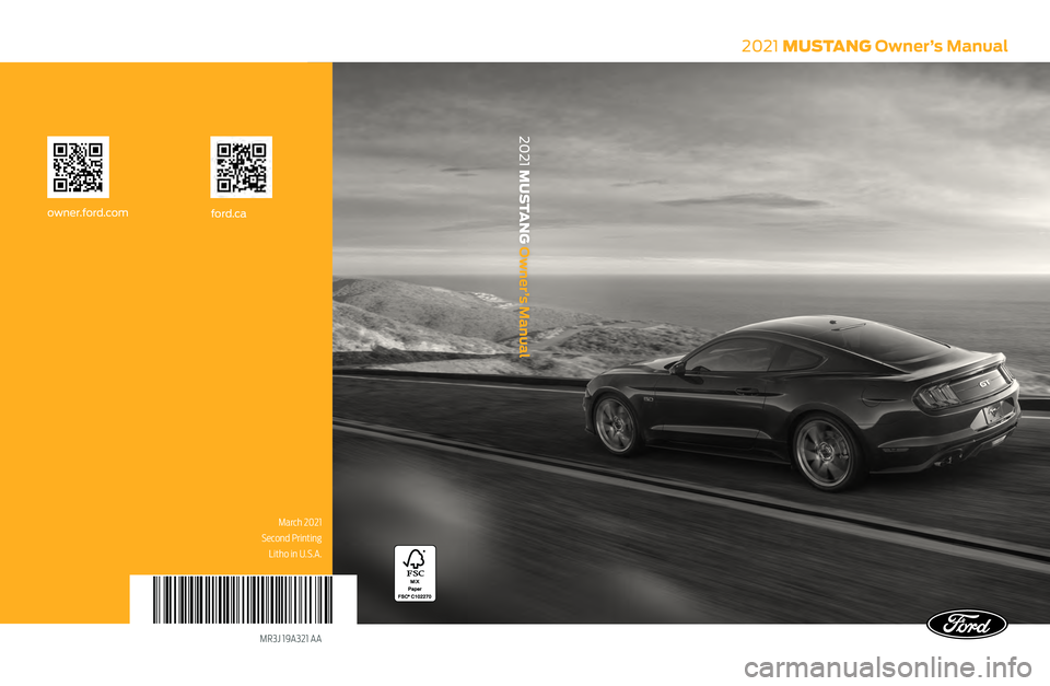 FORD MUSTANG 2021  Owners Manual 