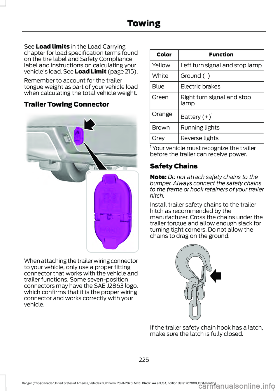 FORD RANGER 2021 Workshop Manual See Load limits in the Load Carrying
chapter for load specification terms found
on the tire label and Safety Compliance
label and instructions on calculating your
vehicle's load.
See Load Limit ( FORD RANGER 2021 Workshop Manual See Load limits in the Load Carrying
chapter for load specification terms found
on the tire label and Safety Compliance
label and instructions on calculating your
vehicle's load.
See Load Limit (