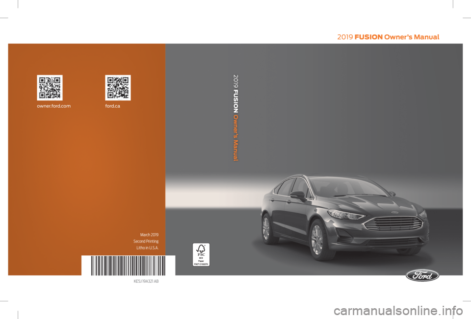 FORD FUSION 2019  Owners Manual 