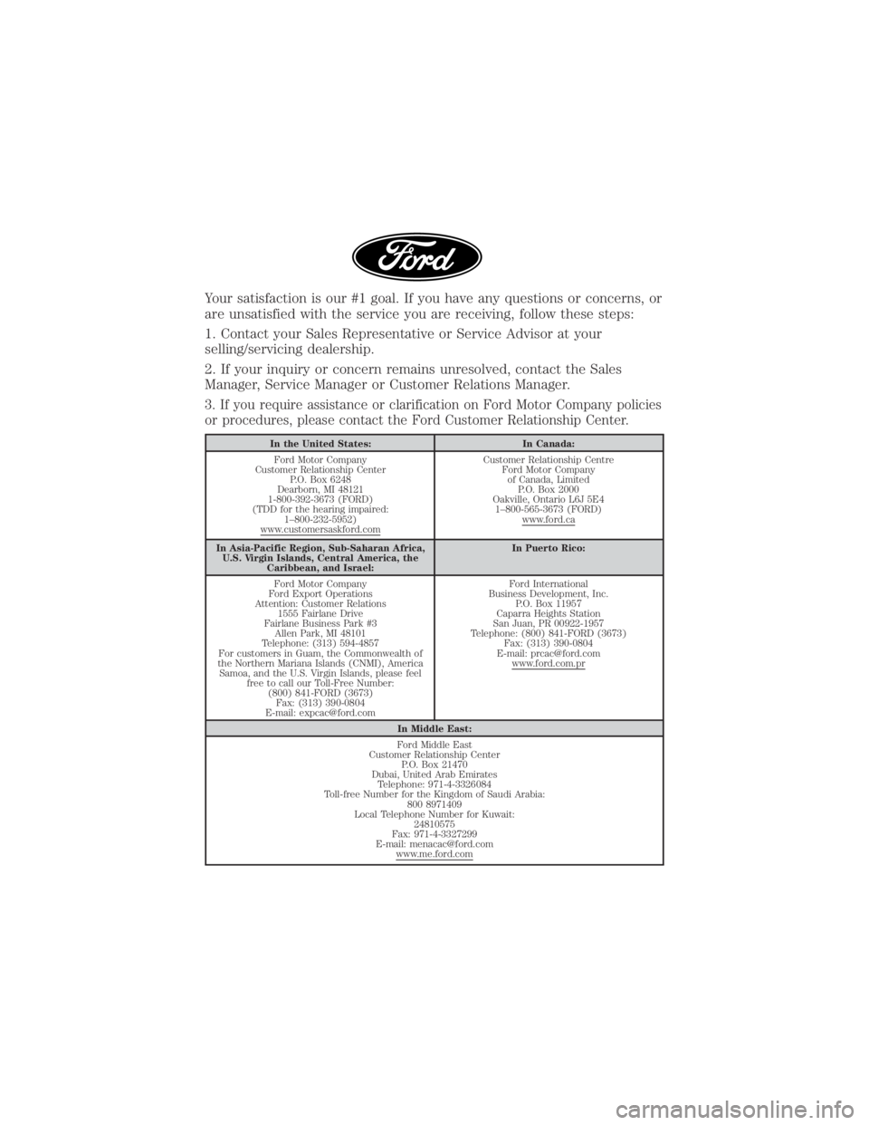 FORD FUSION HYBRID 2019  Warranty Guide Your satisfaction is our #1 goal. If you have any questions or concerns, or
are unsatisfied with the service you are receiving, follow these steps:
1. Contact your Sales Representative or Service Advi