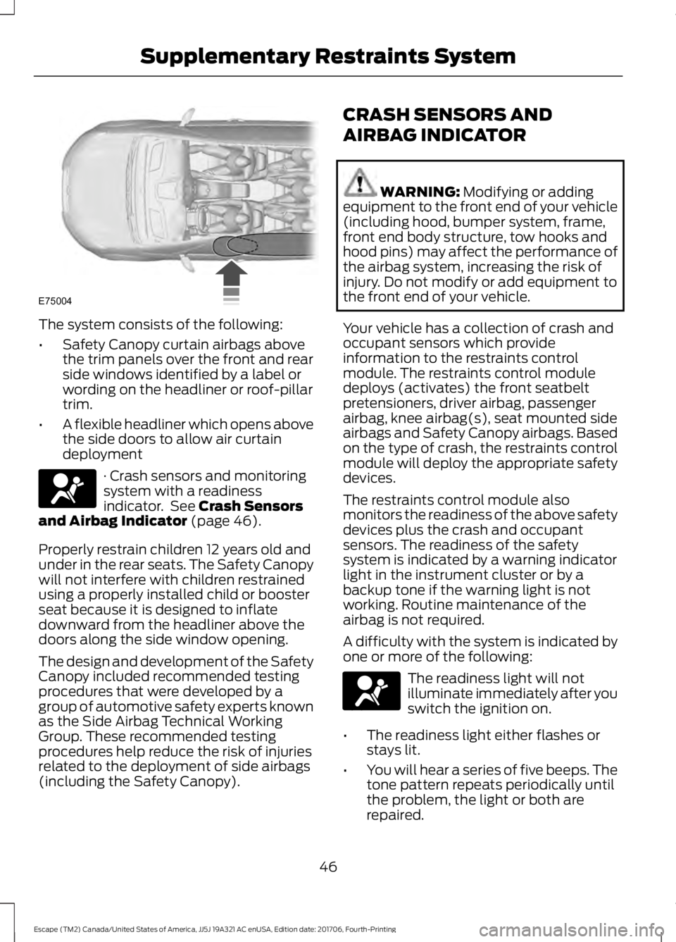 FORD ESCAPE 2018 Service Manual (517 Pages)