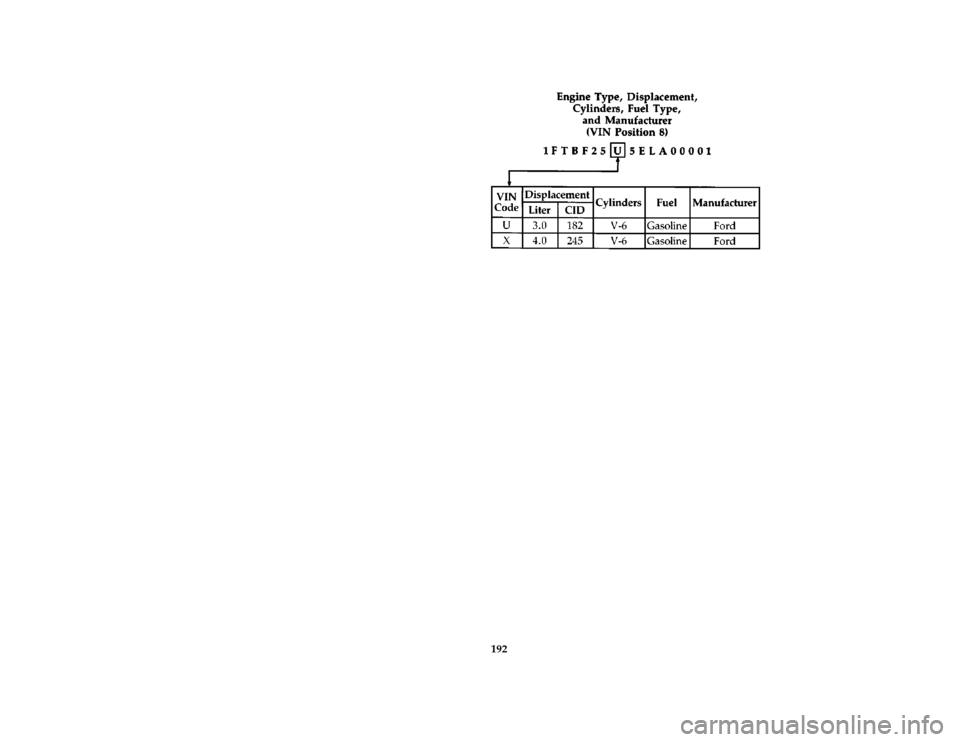 FORD AEROSTAR 1997 1.G Owners Manual 192 [GF33500(ALL)01/96]
twelve pica chart:0020157-D
File:09cpgfa.ex
Update:Wed Jun  5 12:04:06 1996 