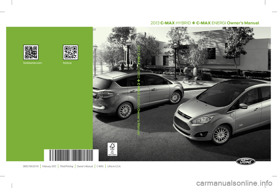FORD C MAX HYBRID 2013 2.G Owners Manual 