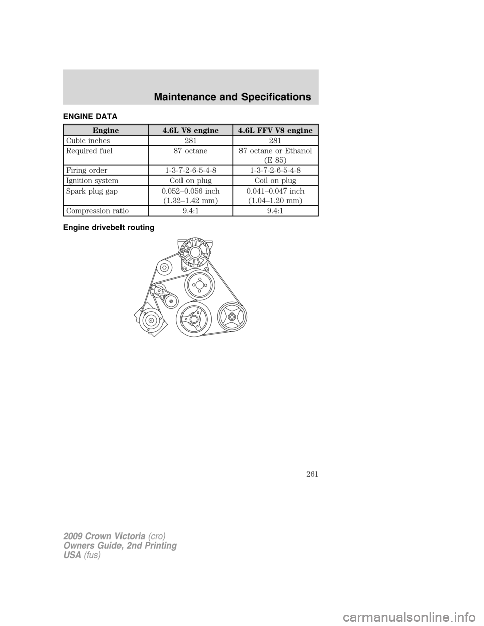 Ford Crown Victoria 2009 2 G Owners Manual  271 Pages