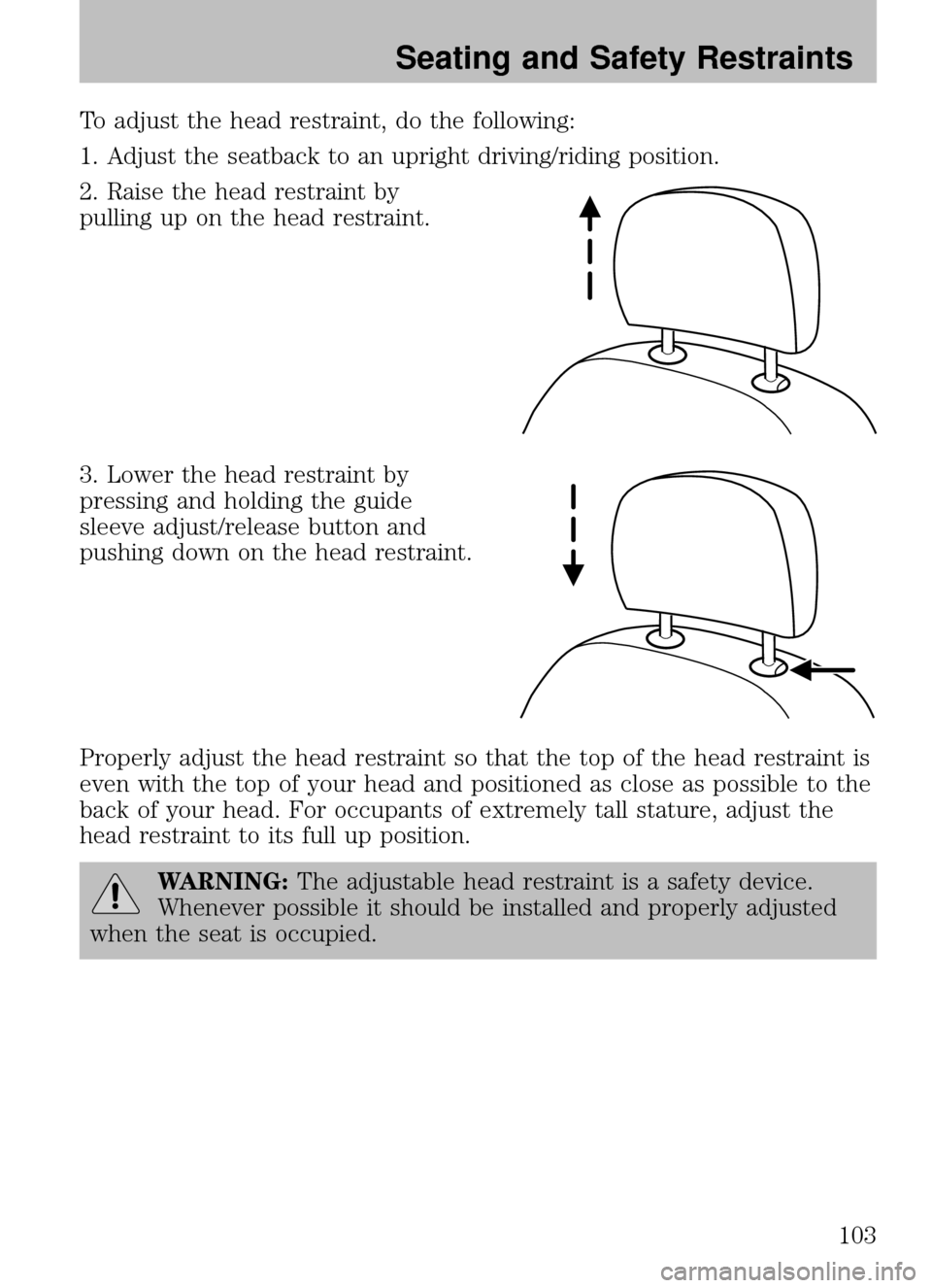 FORD ESCAPE 2009 2.G Owners Manual 