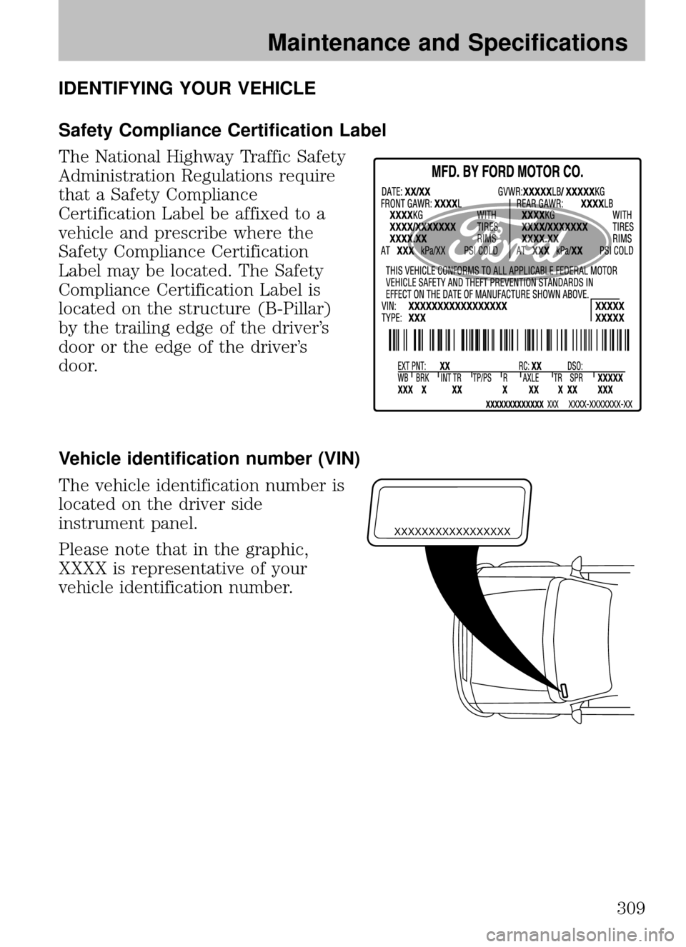 FORD ESCAPE 2009 2.G Owners Manual 