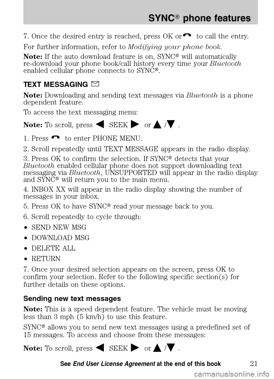 FORD ESCAPE HYBRID 2009 2.G Quick Reference Guide 