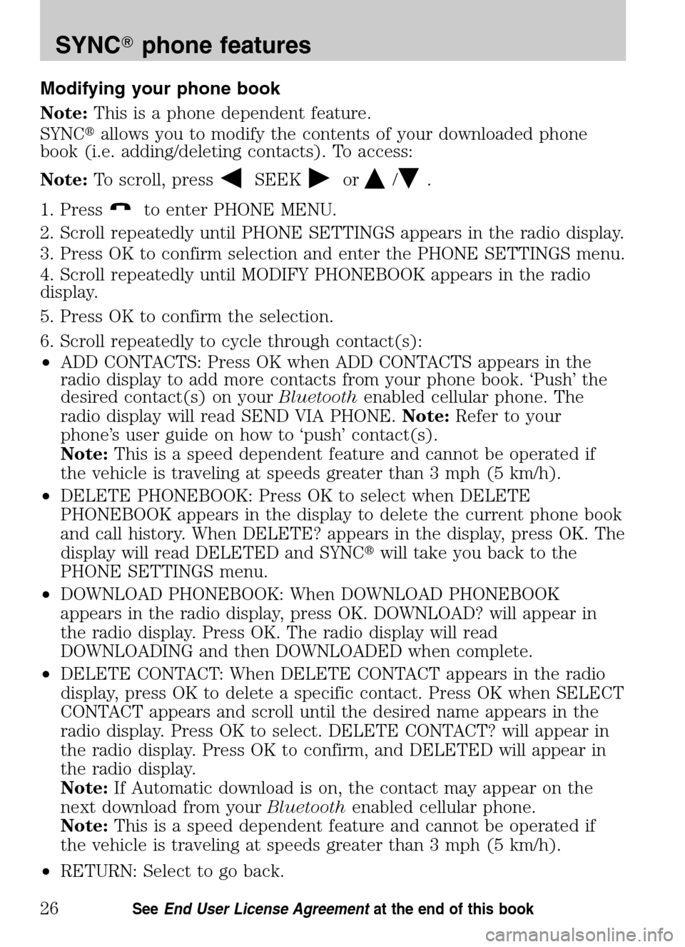 FORD ESCAPE HYBRID 2009 2.G Quick Reference Guide 