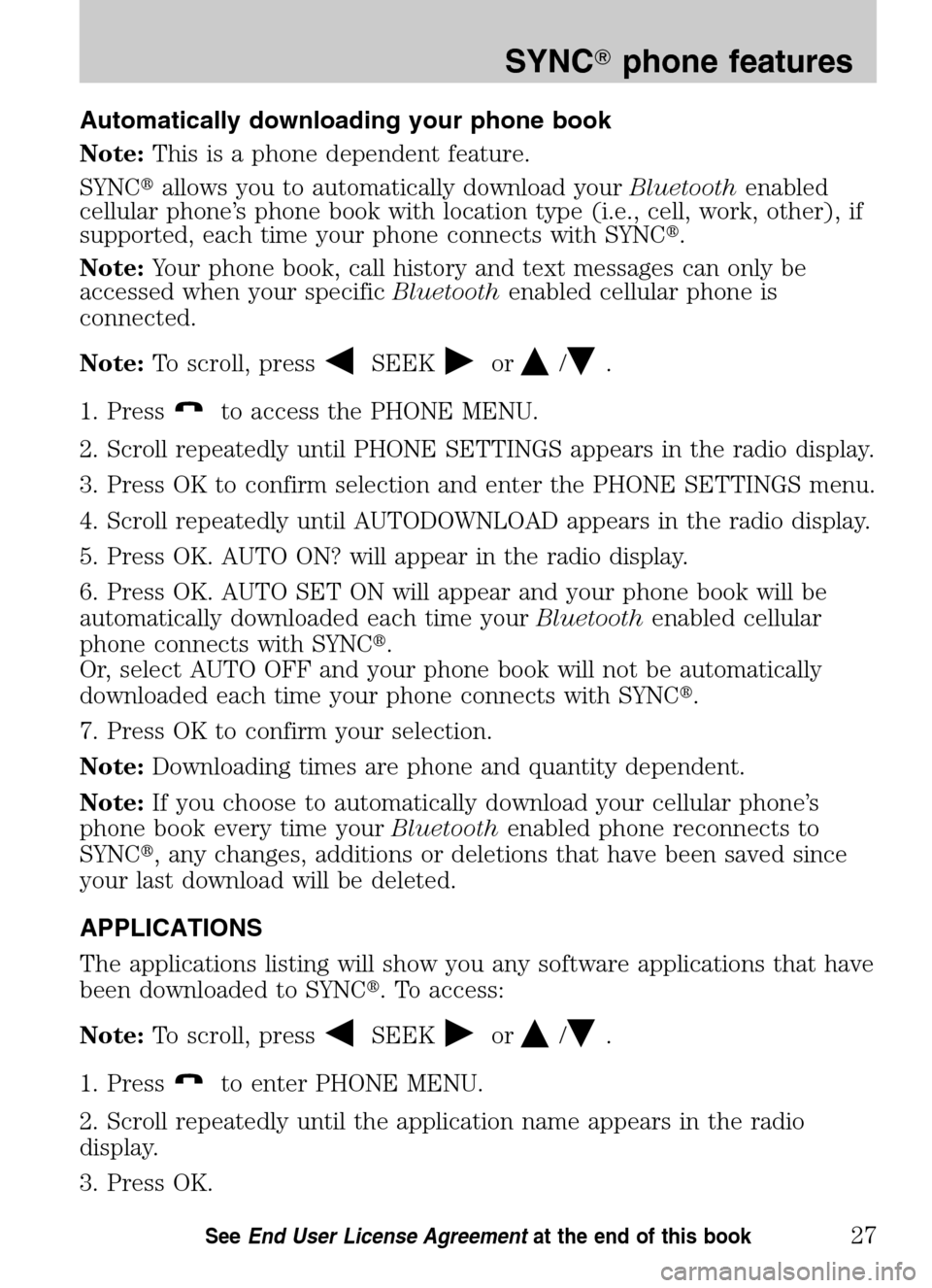 FORD ESCAPE HYBRID 2009 2.G Quick Reference Guide 