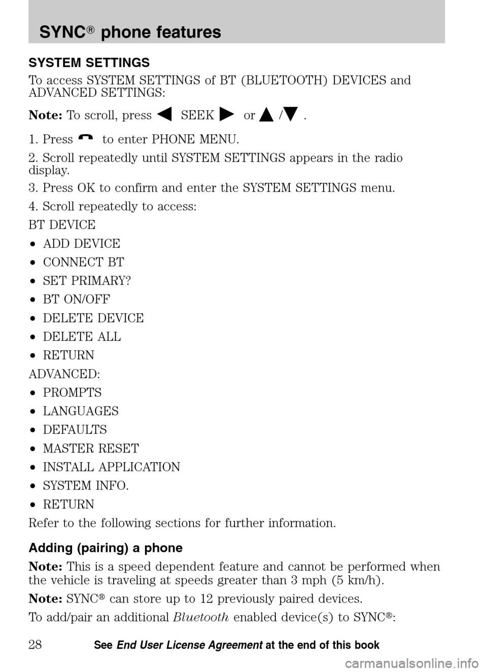 FORD ESCAPE HYBRID 2009 2.G Quick Reference Guide 