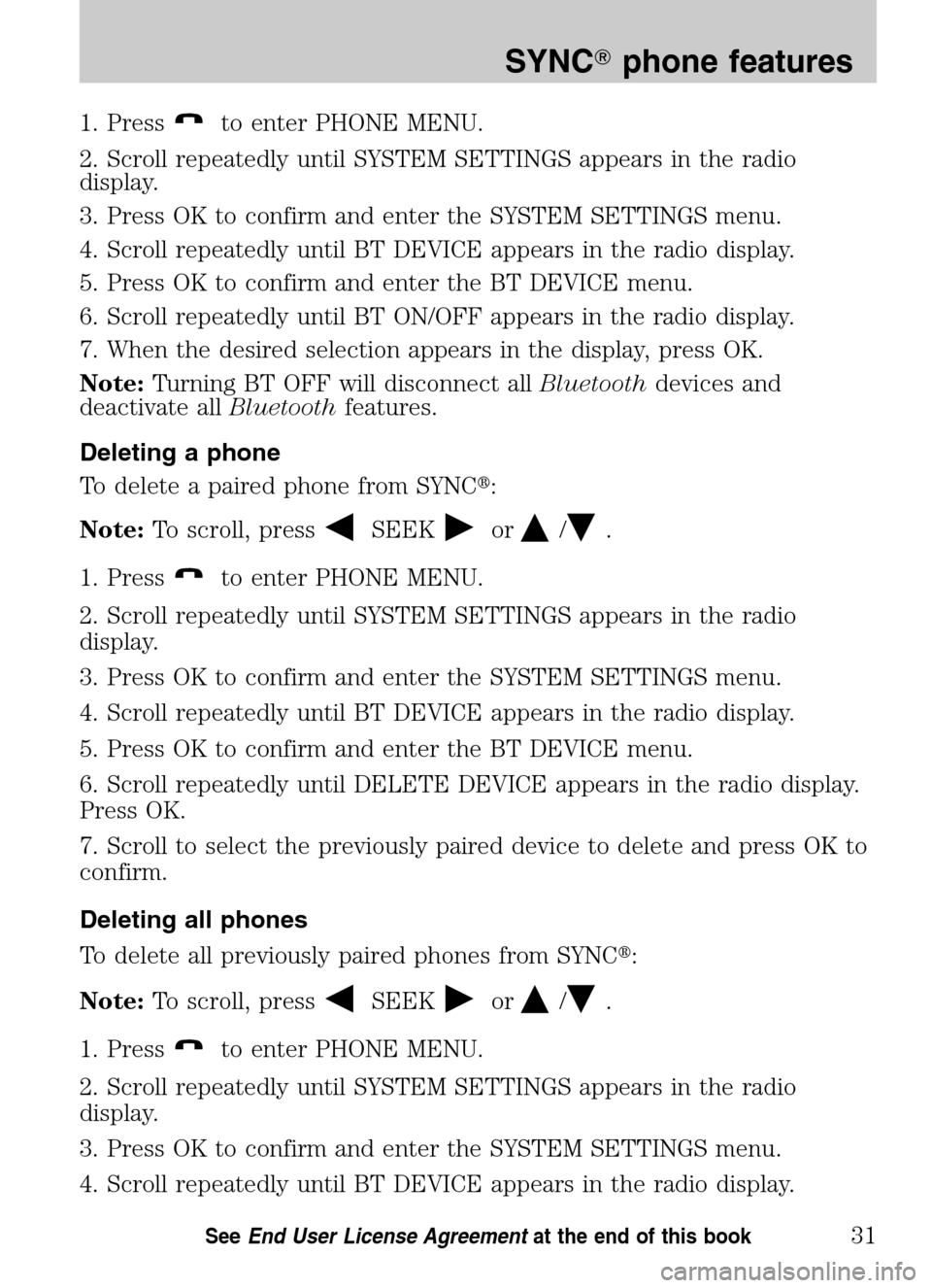 FORD ESCAPE HYBRID 2009 2.G Quick Reference Guide 