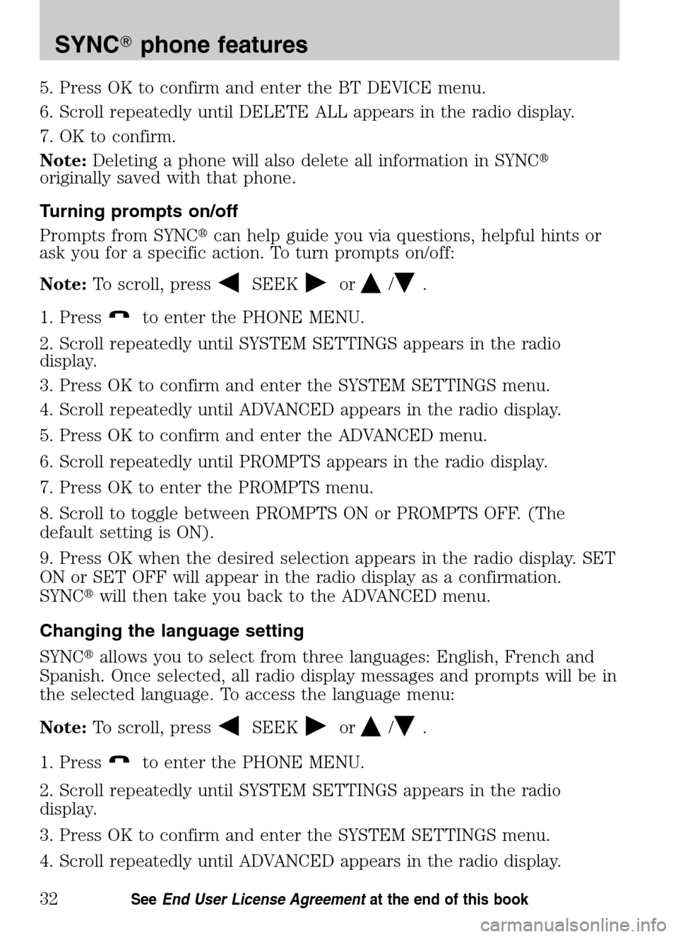 FORD ESCAPE HYBRID 2009 2.G Quick Reference Guide 