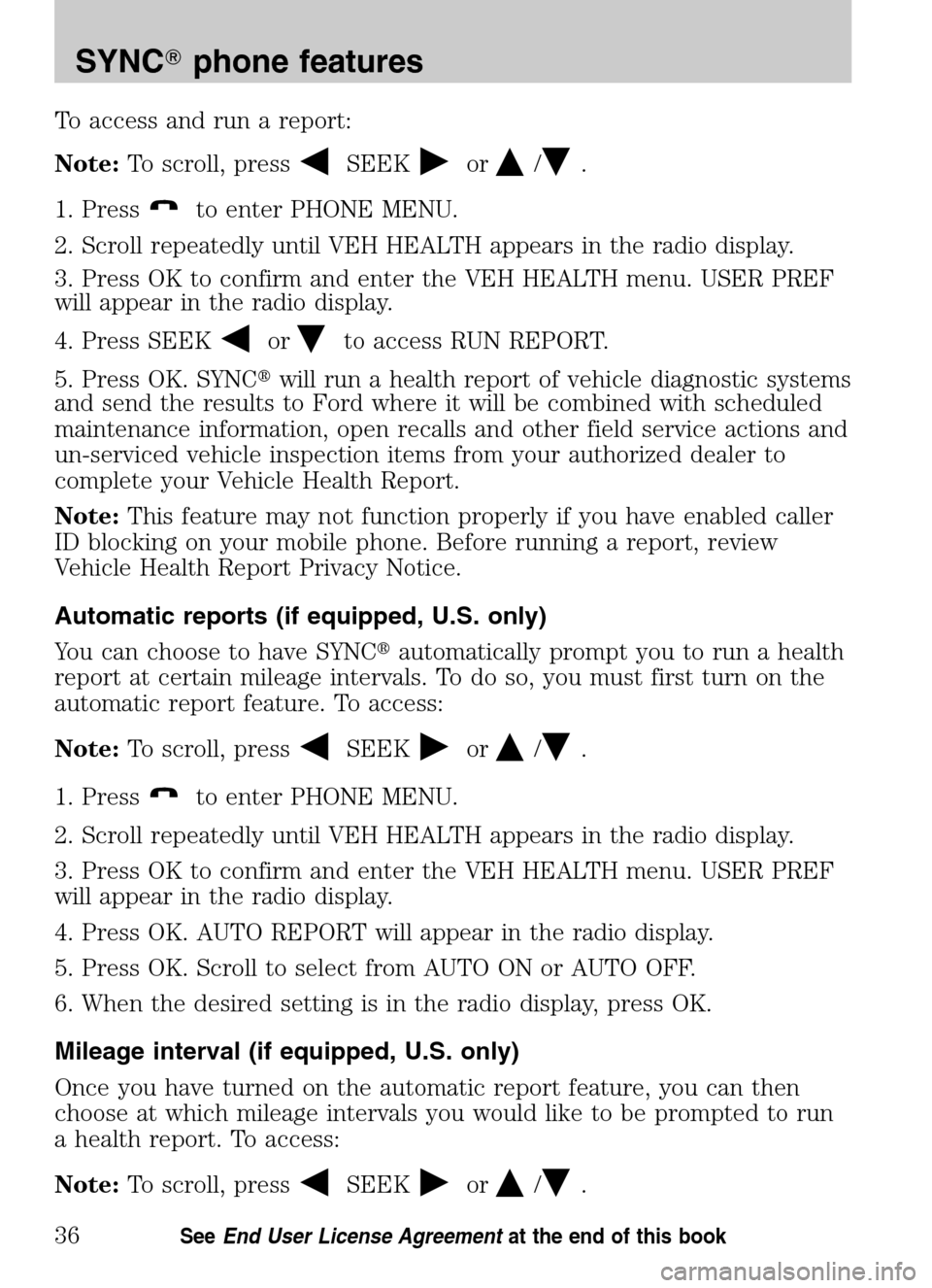 FORD ESCAPE HYBRID 2009 2.G Quick Reference Guide 