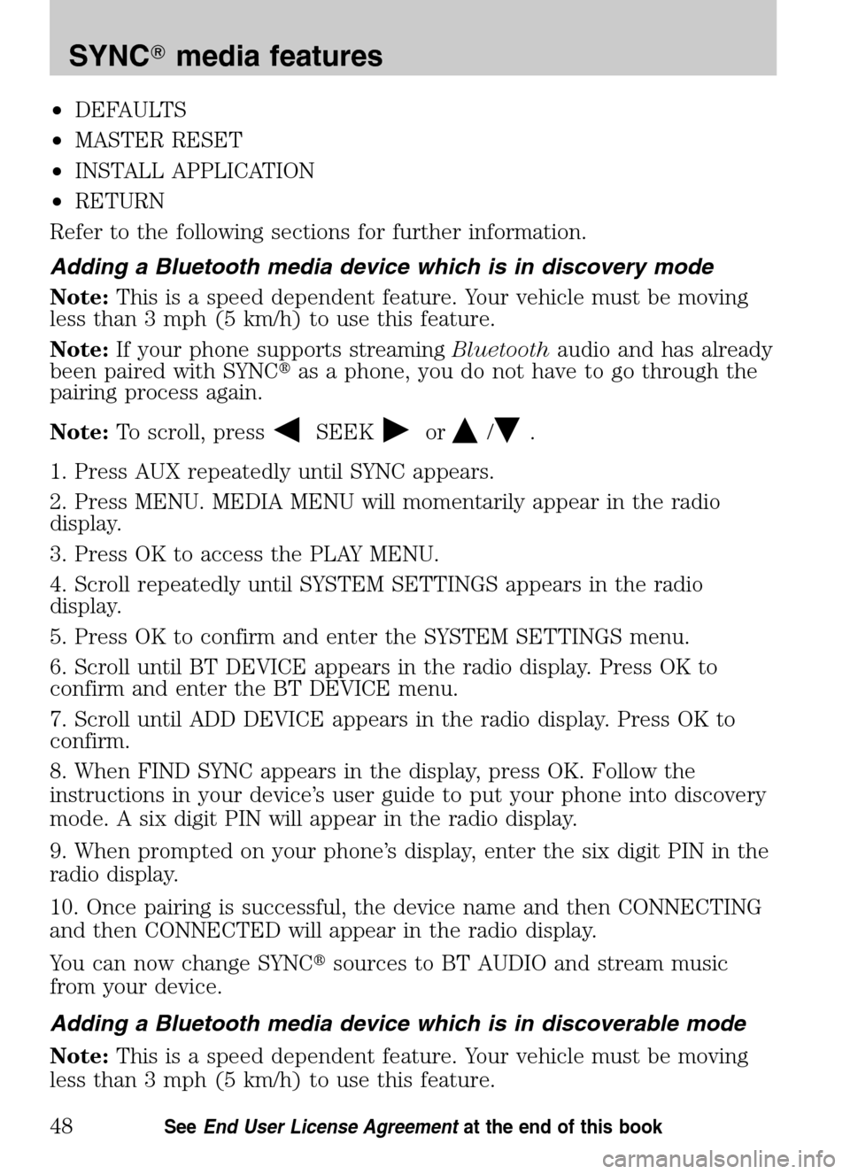 FORD ESCAPE HYBRID 2009 2.G Quick Reference Guide FORD ESCAPE HYBRID 2009 2.G Quick Reference Guide