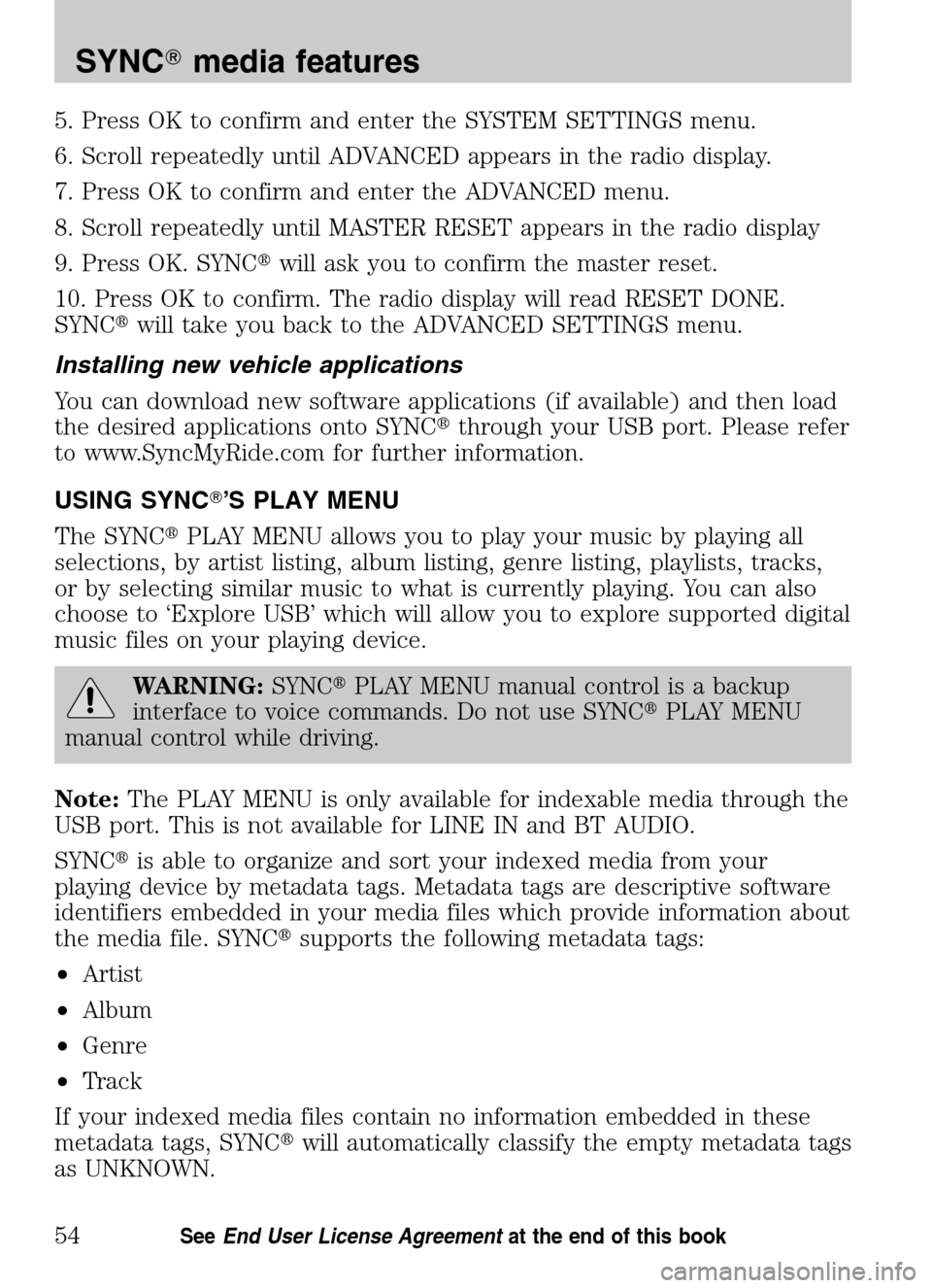 FORD ESCAPE HYBRID 2009 2.G Quick Reference Guide FORD ESCAPE HYBRID 2009 2.G Quick Reference Guide
