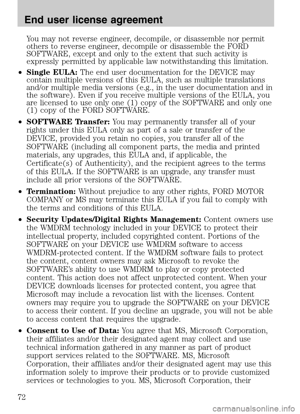 FORD ESCAPE HYBRID 2009 2.G Quick Reference Guide FORD ESCAPE HYBRID 2009 2.G Quick Reference Guide