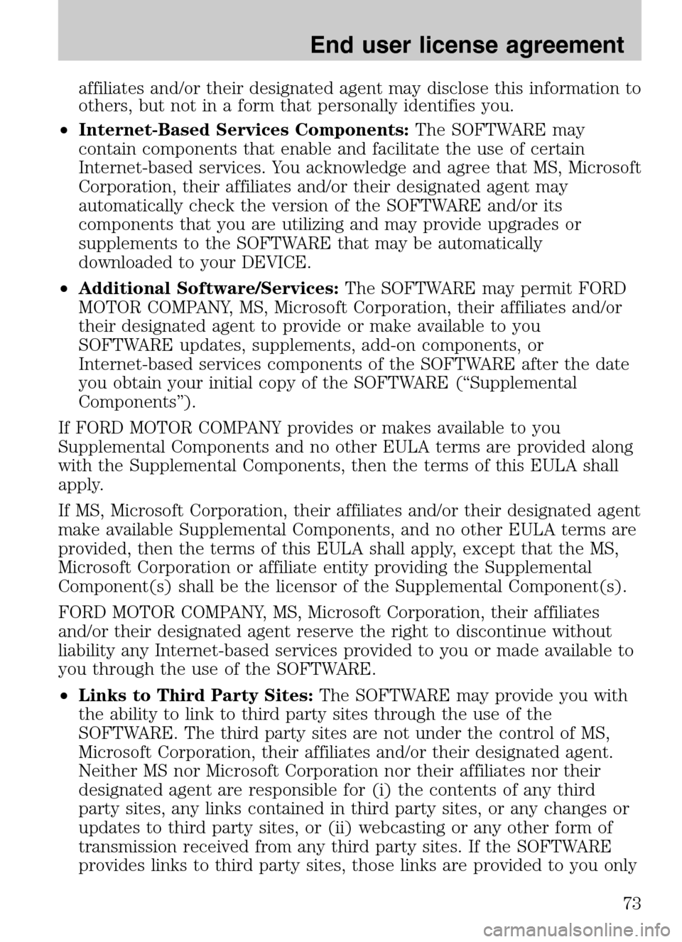 FORD ESCAPE HYBRID 2009 2.G Quick Reference Guide FORD ESCAPE HYBRID 2009 2.G Quick Reference Guide