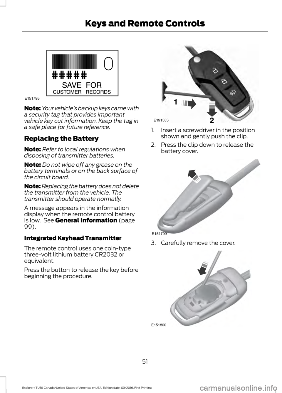 remote control FORD EXPLORER 2017 5.G Owners Manual (541 Pages)