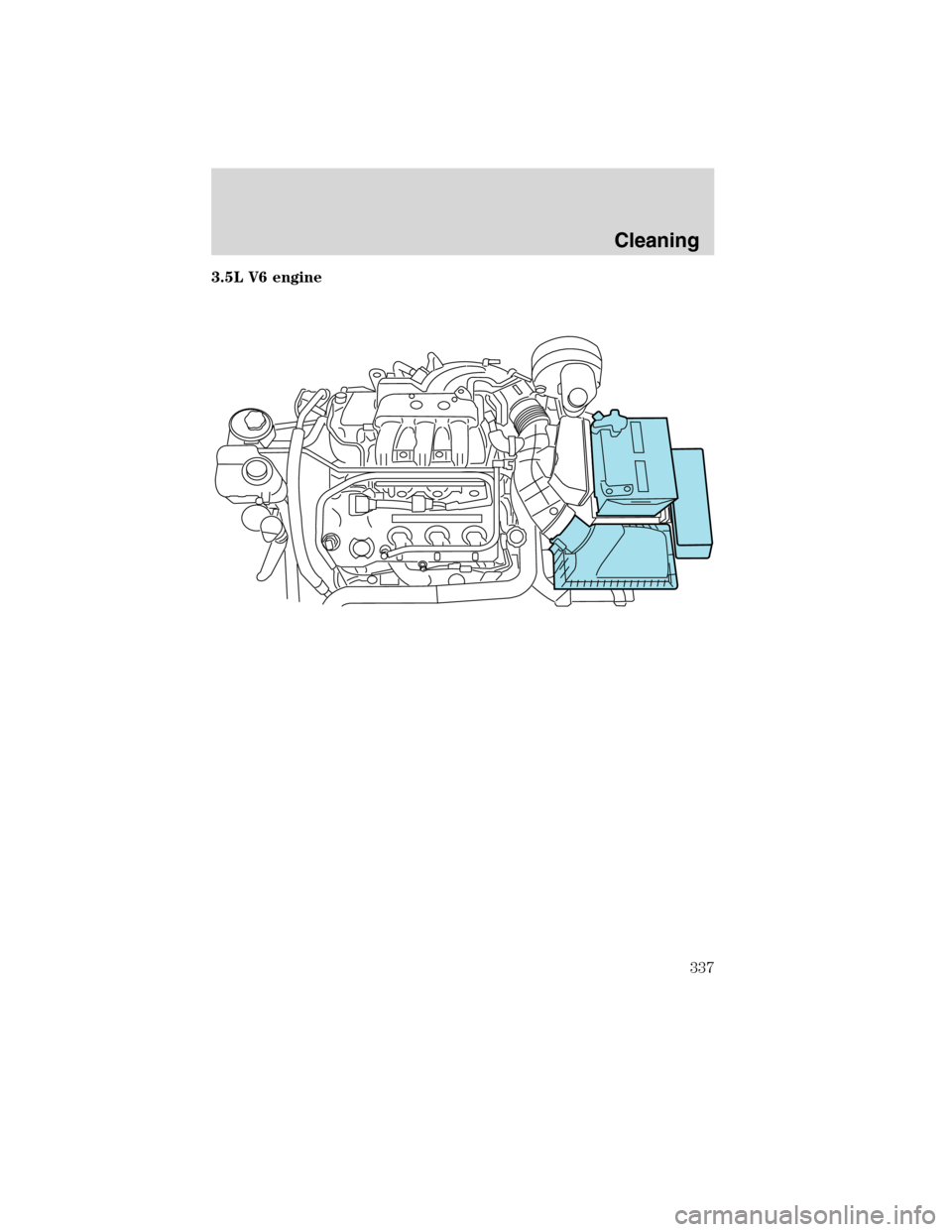 FORD FLEX 2010 1.G Repair Manual 3.5L V6 engine
Cleaning
337
2010 Flex(471)
Owners Guide, 1st Printing
USA(fus) FORD FLEX 2010 1.G Repair Manual 3.5L V6 engine
Cleaning
337
2010 Flex(471)
Owners Guide, 1st Printing
USA(fus)