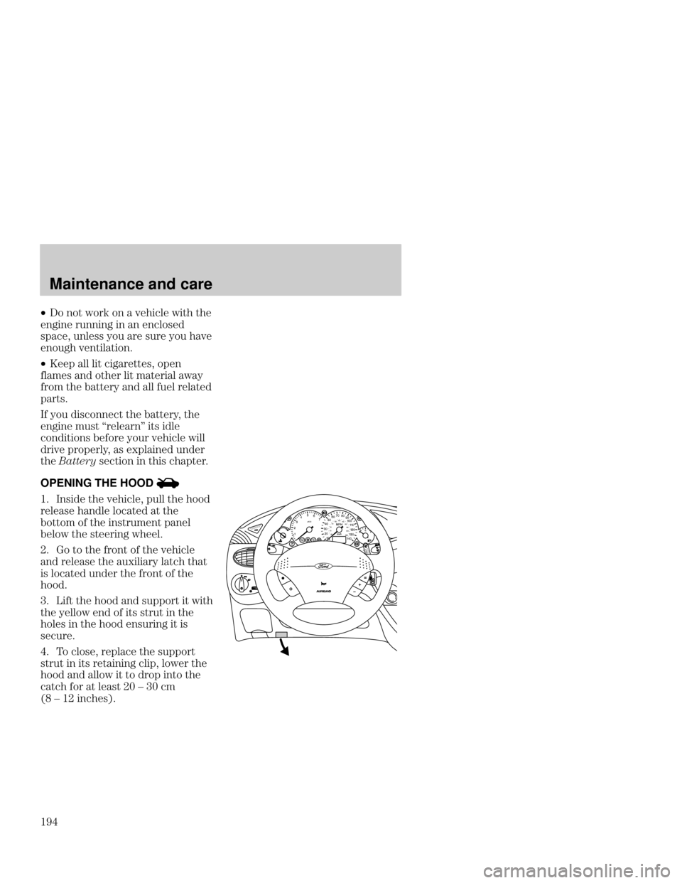 FORD FOCUS 2001 1.G Owners Manual Maintenance and care
!@4 •/  $   

  



    
	

	
 
		  
 	
  


 

•E

   

	 


	  
 