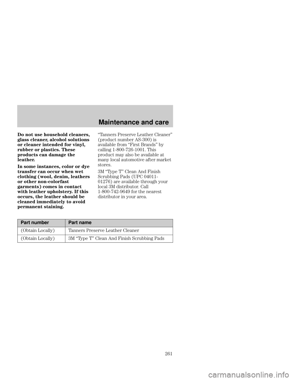 FORD FOCUS 2001 1.G Owners Manual Maintenance and care
1! 4      "  %
 "  % " 
 "      ! (%
   
"# 7  

" "    
  #
   " % "