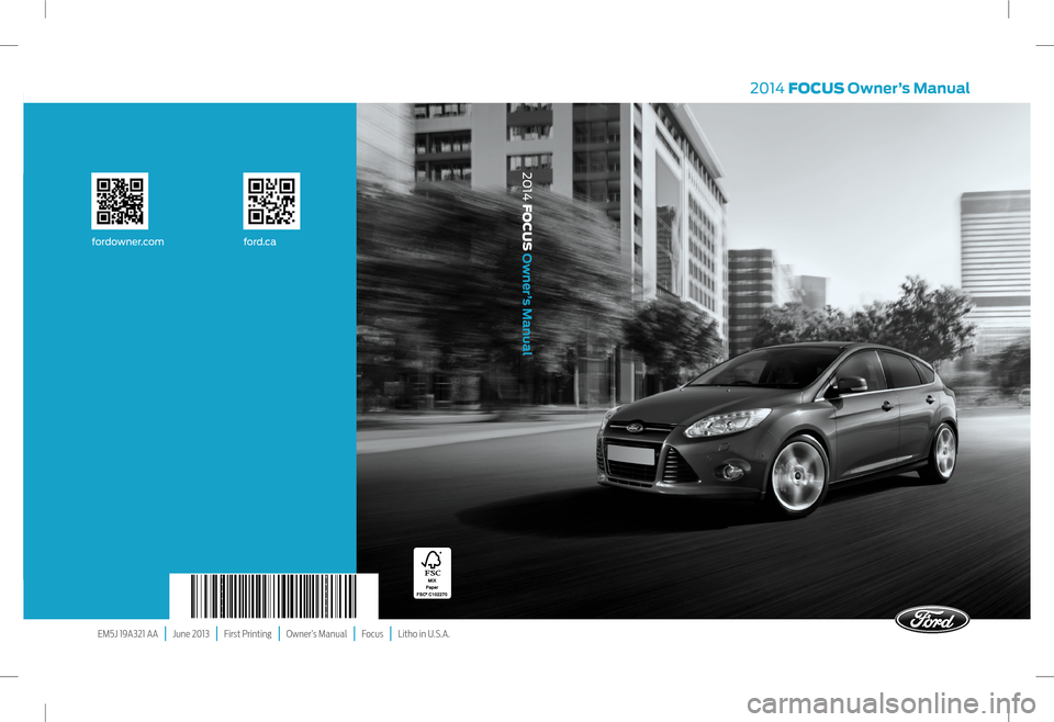 FORD FOCUS 2014 3.G Owners Manual 