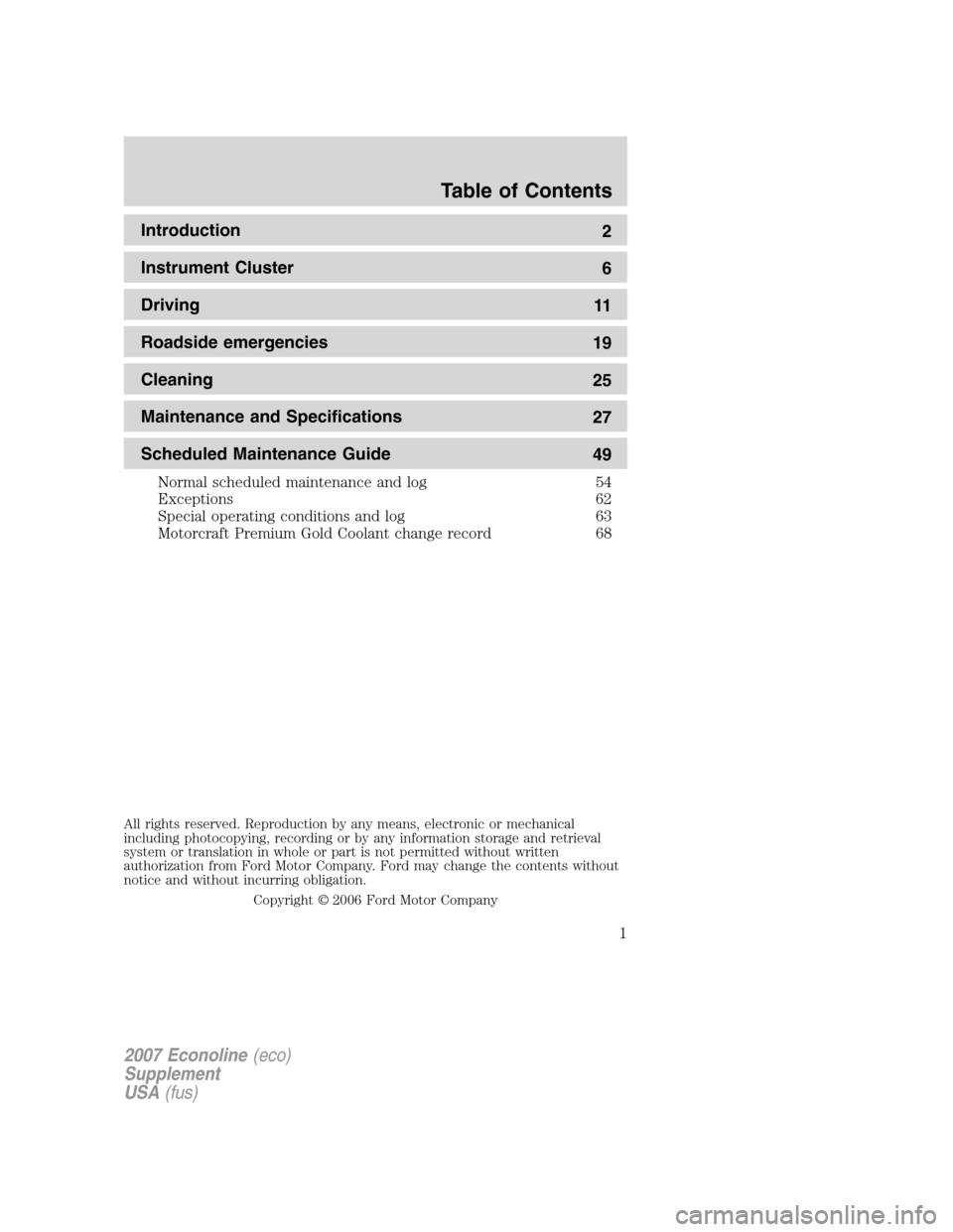 FORD SUPER DUTY 2007 1.G Diesel Supplement Manual 