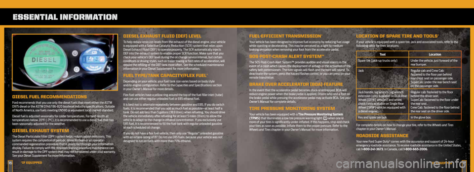 FORD SUPER DUTY 2014 3.G Quick Reference Guide dieSeL fueL recOMMend ATiOnS
Ford recommends that you use only the diesel fuels that meet either the ASTM
D975 diesel or the ASTM D7467 B6-B20 biodiesel industry specifications. Outside
of North Ame FORD SUPER DUTY 2014 3.G Quick Reference Guide dieSeL fueL recOMMend ATiOnS
Ford recommends that you use only the diesel fuels that meet either the ASTM
D975 diesel or the ASTM D7467 B6-B20 biodiesel industry specifications. Outside
of North Ame