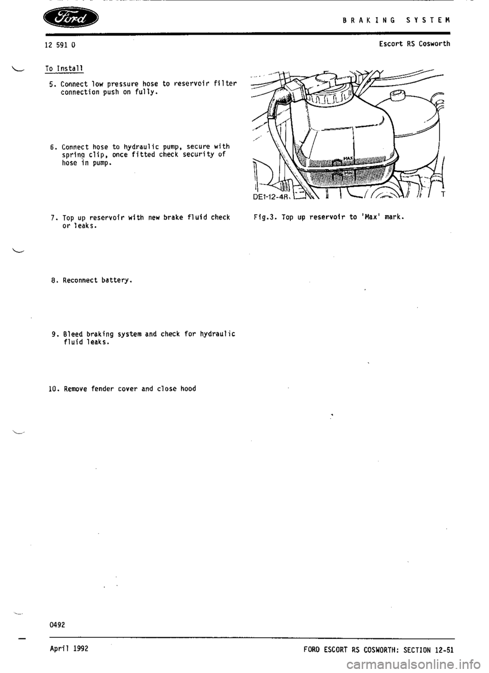 FORD SIERRA RS COSWORTH 1986 1.G Workshop Manual FORD SIERRA RS COSWORTH 1986 1.G Workshop Manual
