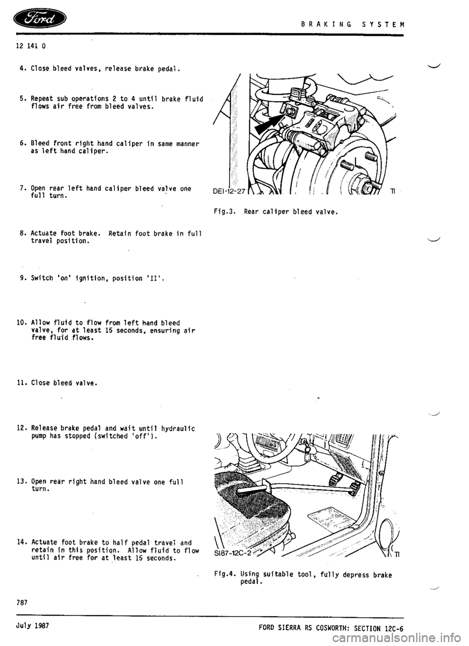 FORD SIERRA RS COSWORTH 1986 1.G Workshop Manual FORD SIERRA RS COSWORTH 1986 1.G Workshop Manual