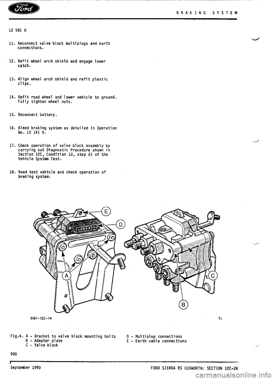 FORD SIERRA RS COSWORTH 1986 1.G Workshop Manual FORD SIERRA RS COSWORTH 1986 1.G Workshop Manual