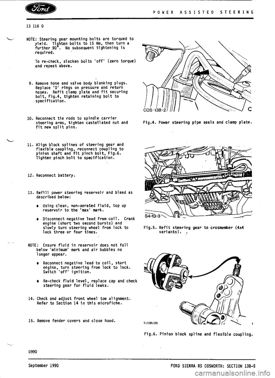 FORD SIERRA RS COSWORTH 1986 1.G Workshop Manual FORD SIERRA RS COSWORTH 1986 1.G Workshop Manual