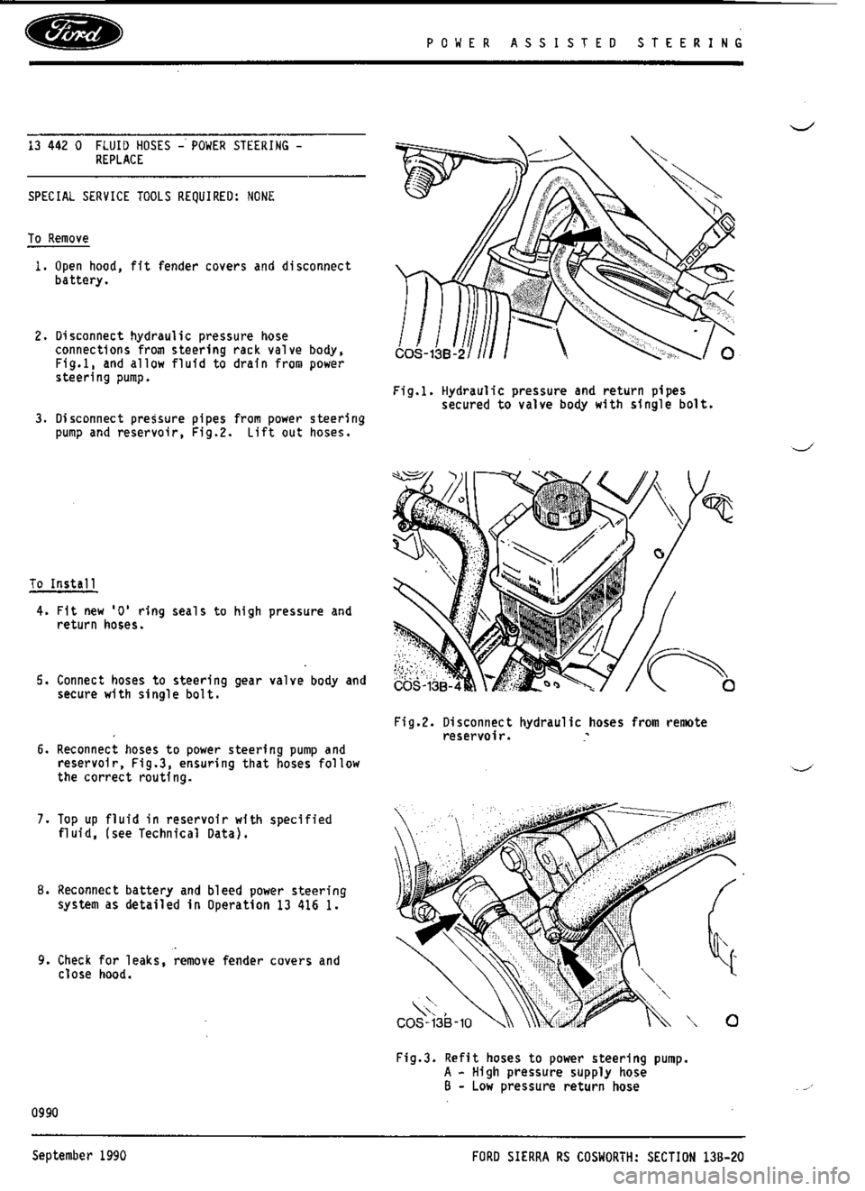 FORD SIERRA RS COSWORTH 1986 1.G Workshop Manual FORD SIERRA RS COSWORTH 1986 1.G Workshop Manual