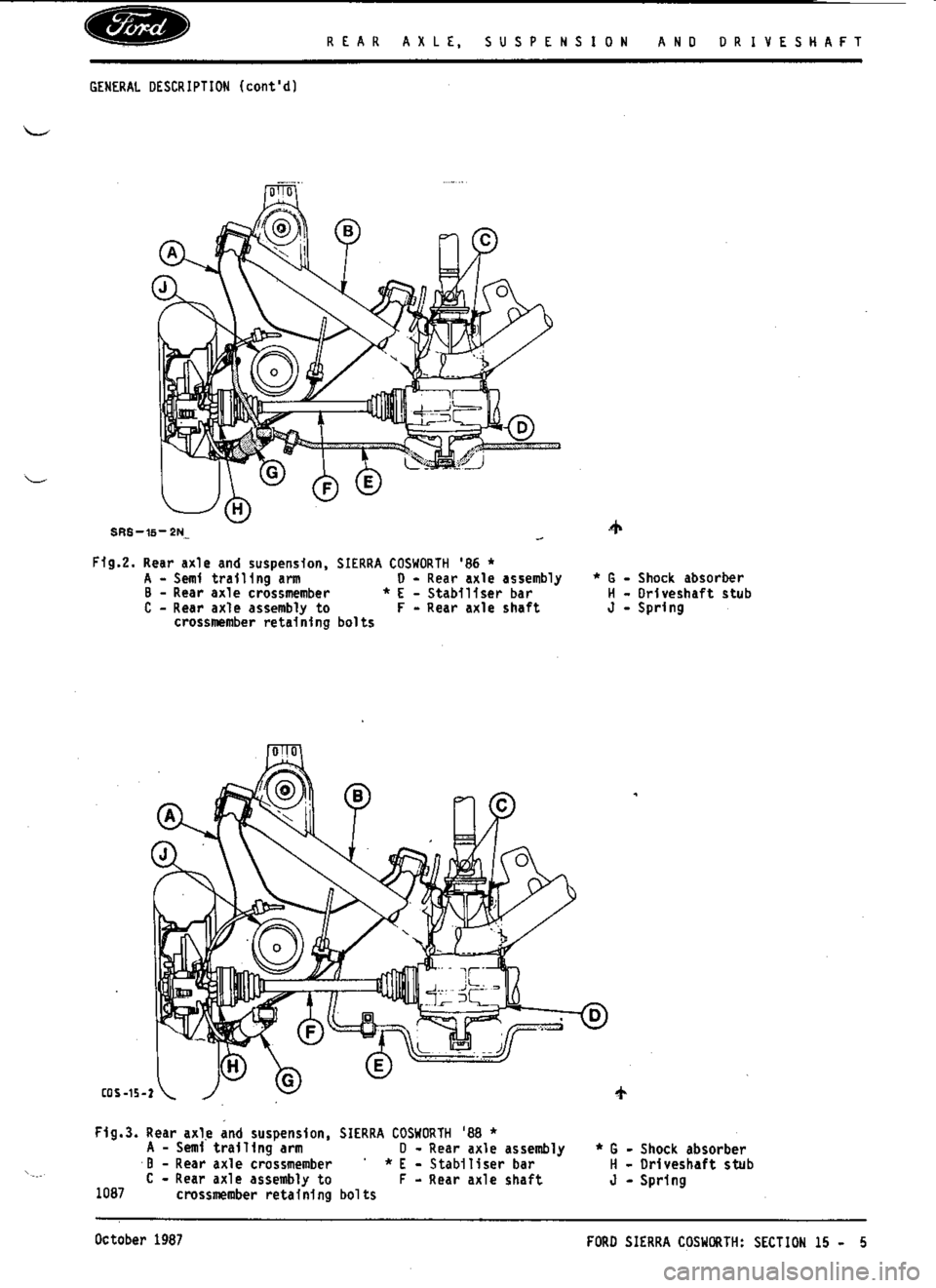 FORD SIERRA RS COSWORTH 1988 1.G Workshop Manual 