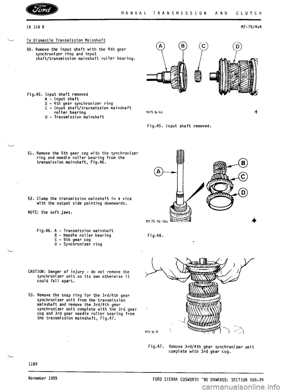 Ford Sierra Rs Cosworth 1986 1 G Workshop Manual 993 Pages Page 4