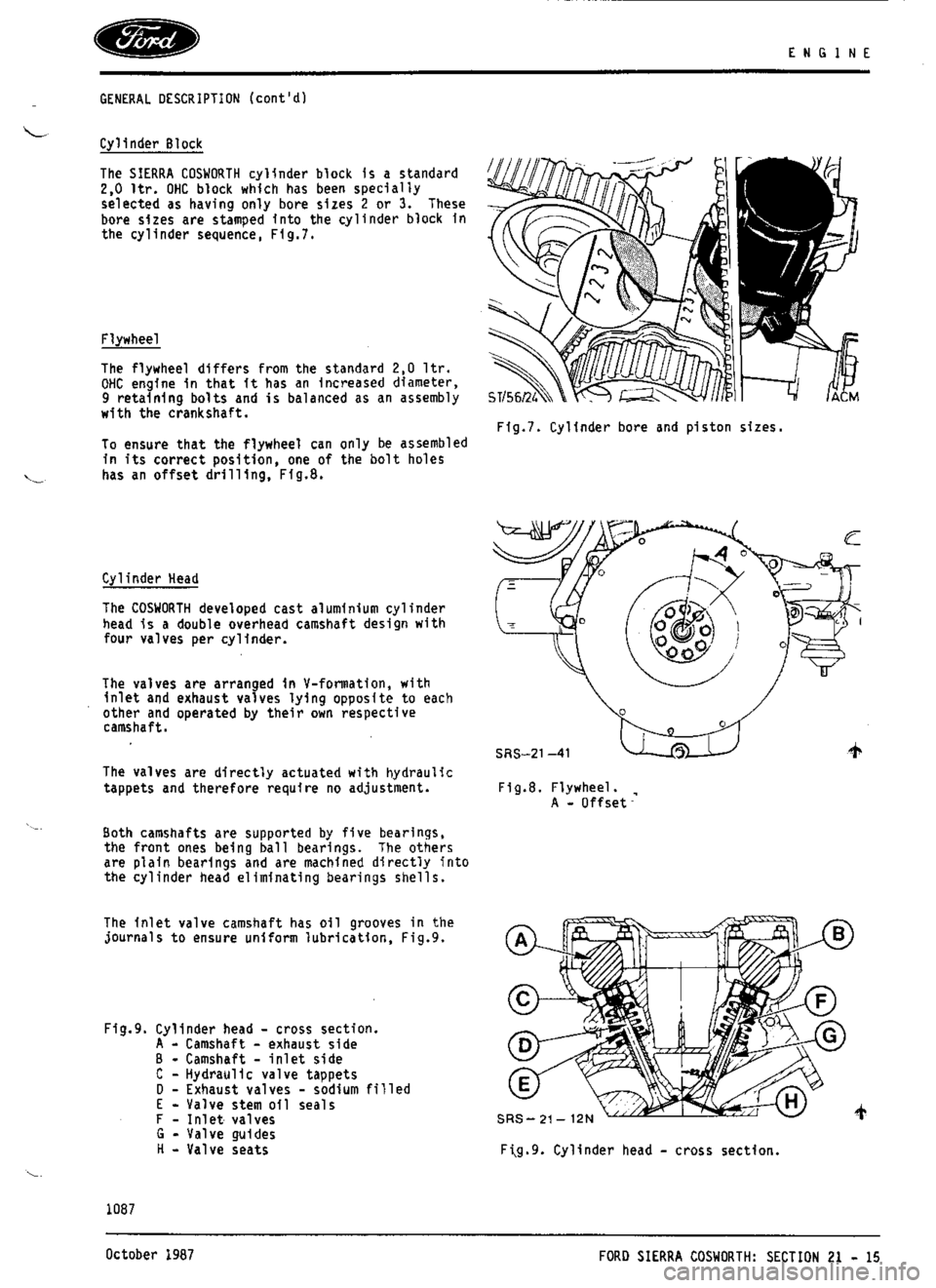 FORD SIERRA RS COSWORTH 1986 1.G Workshop Manual FORD SIERRA RS COSWORTH 1986 1.G Workshop Manual