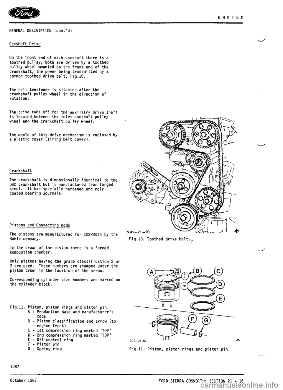 FORD SIERRA RS COSWORTH 1986 1.G Workshop Manual FORD SIERRA RS COSWORTH 1986 1.G Workshop Manual