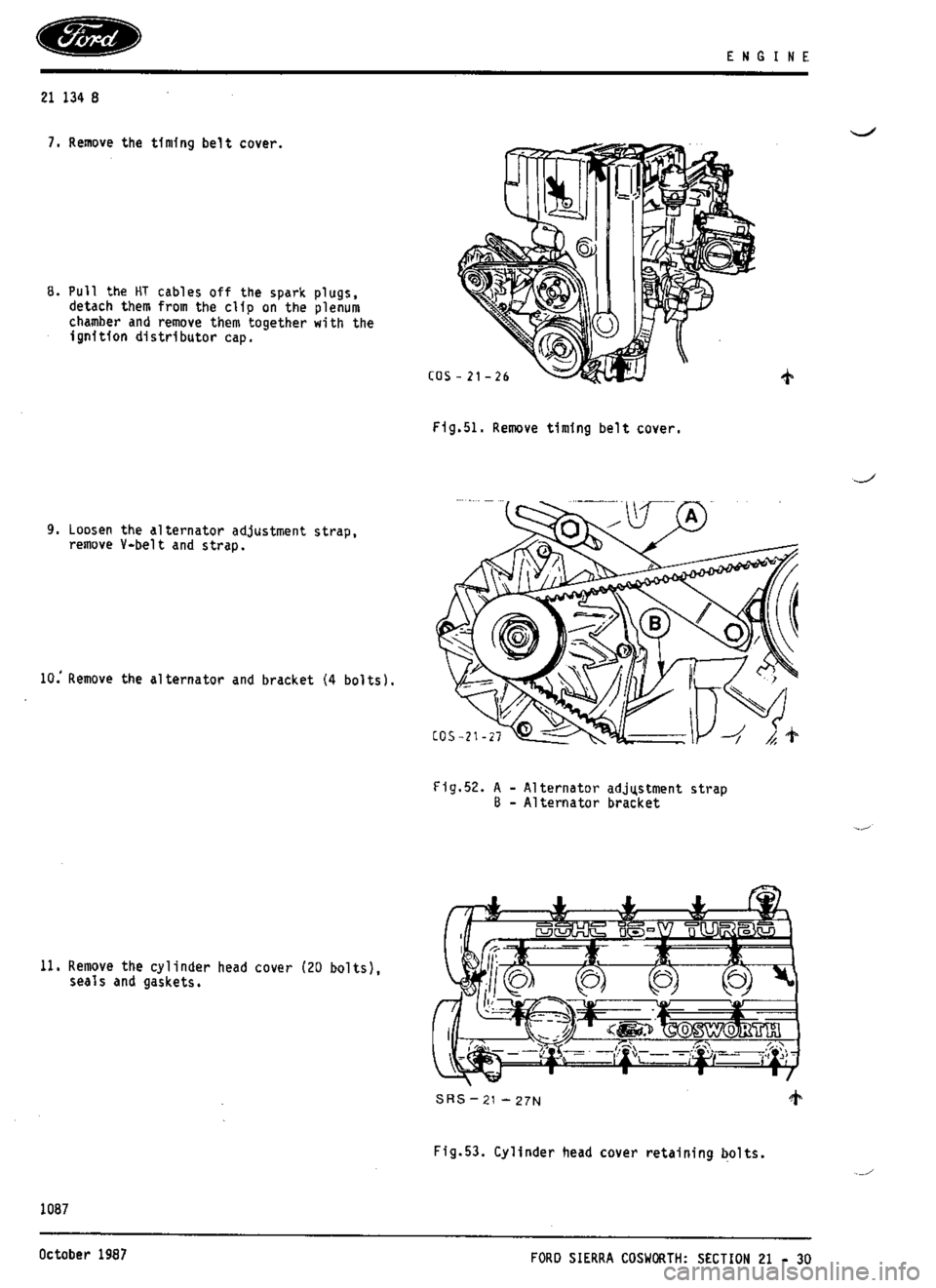 FORD SIERRA RS COSWORTH 1986 1.G Workshop Manual FORD SIERRA RS COSWORTH 1986 1.G Workshop Manual