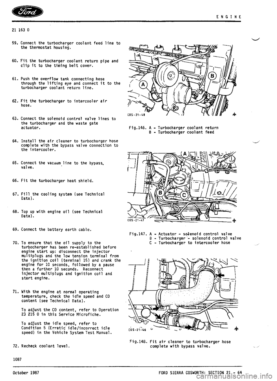 FORD SIERRA RS COSWORTH 1986 1.G Workshop Manual FORD SIERRA RS COSWORTH 1986 1.G Workshop Manual