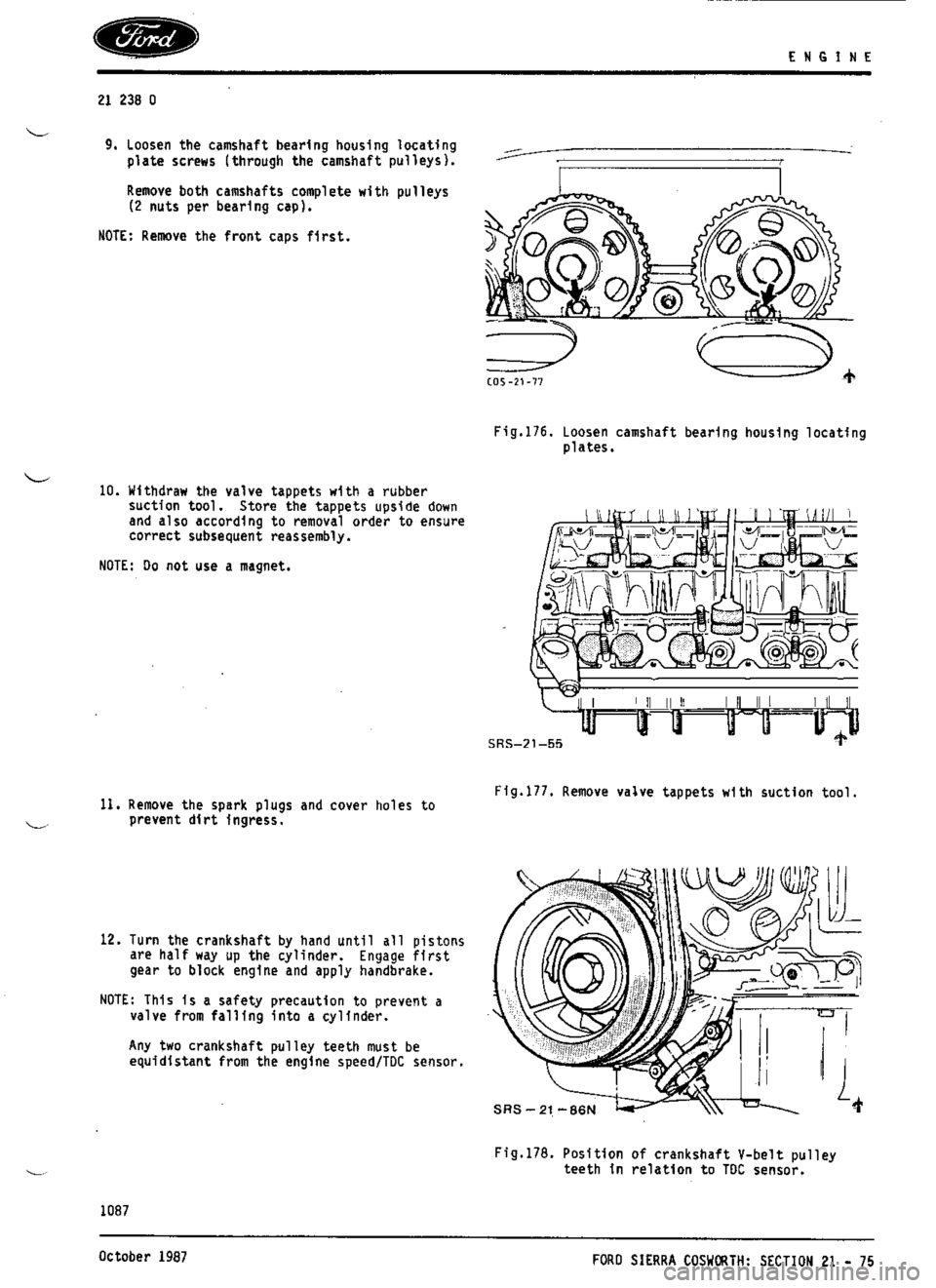 FORD SIERRA RS COSWORTH 1986 1.G Workshop Manual FORD SIERRA RS COSWORTH 1986 1.G Workshop Manual