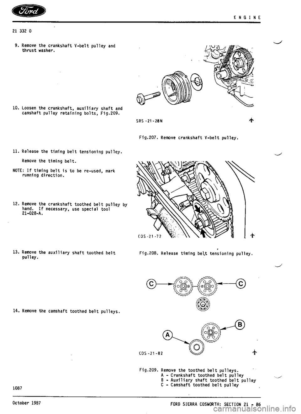 FORD SIERRA RS COSWORTH 1986 1.G Workshop Manual FORD SIERRA RS COSWORTH 1986 1.G Workshop Manual