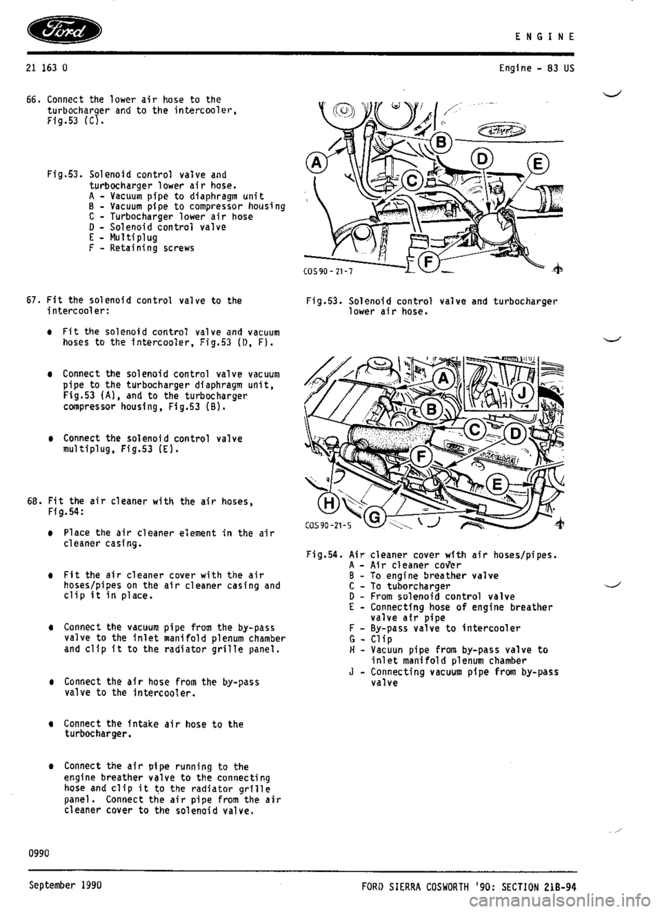FORD SIERRA RS COSWORTH 1986 1.G Workshop Manual FORD SIERRA RS COSWORTH 1986 1.G Workshop Manual