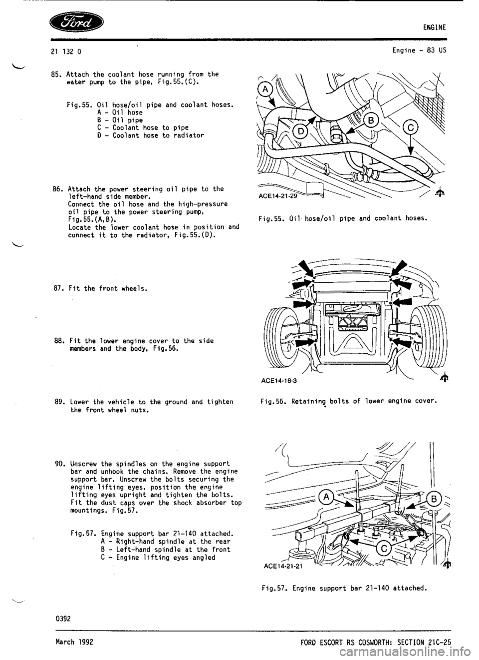 FORD SIERRA RS COSWORTH 1992 1.G Workshop Manual FORD SIERRA RS COSWORTH 1992 1.G Workshop Manual