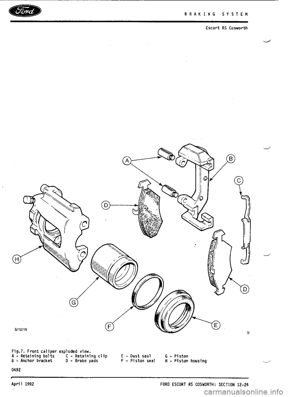 FORD SIERRA RS COSWORTH 1992 1.G Manual PDF FORD SIERRA RS COSWORTH 1992 1.G Manual PDF