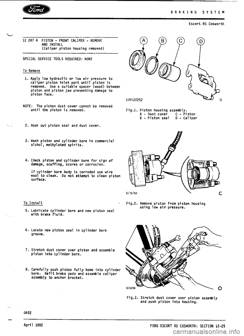 FORD SIERRA RS COSWORTH 1992 1.G Manual PDF FORD SIERRA RS COSWORTH 1992 1.G Manual PDF
