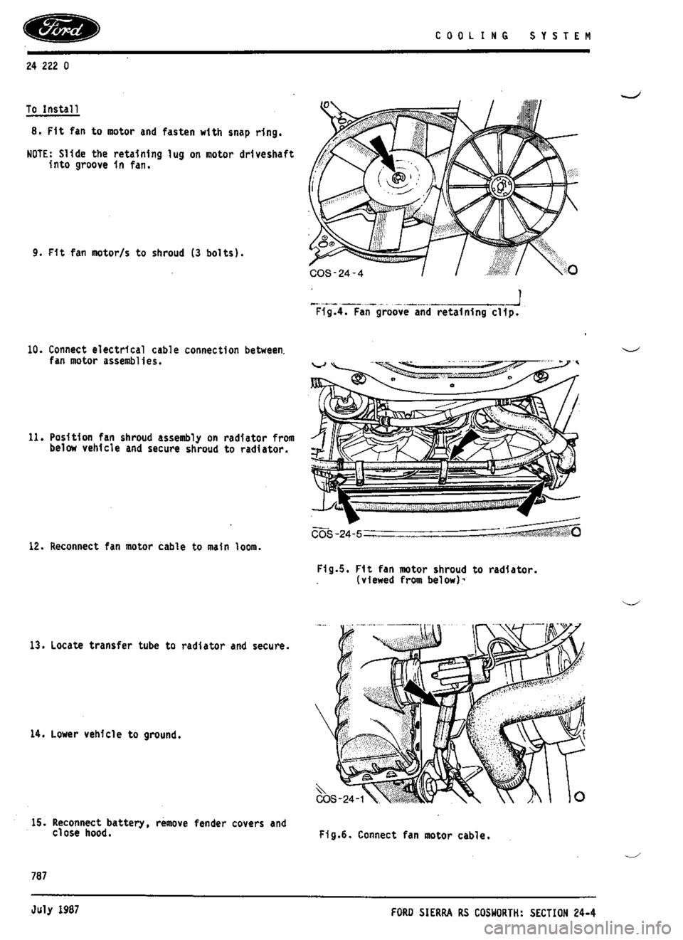 FORD SIERRA RS COSWORTH 1992 1.G Workshop Manual FORD SIERRA RS COSWORTH 1992 1.G Workshop Manual