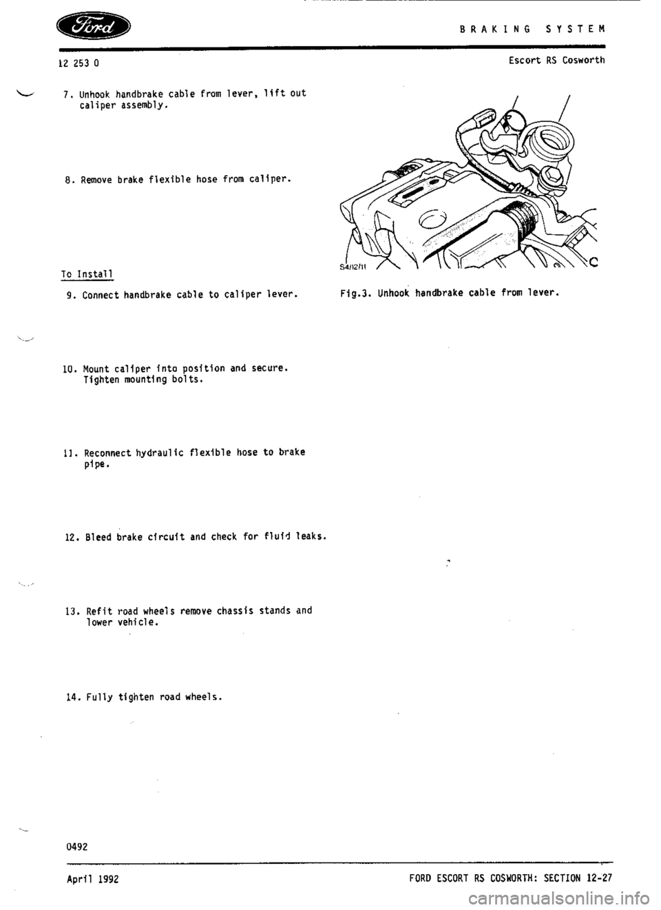 FORD SIERRA RS COSWORTH 1992 1.G Manual PDF FORD SIERRA RS COSWORTH 1992 1.G Manual PDF