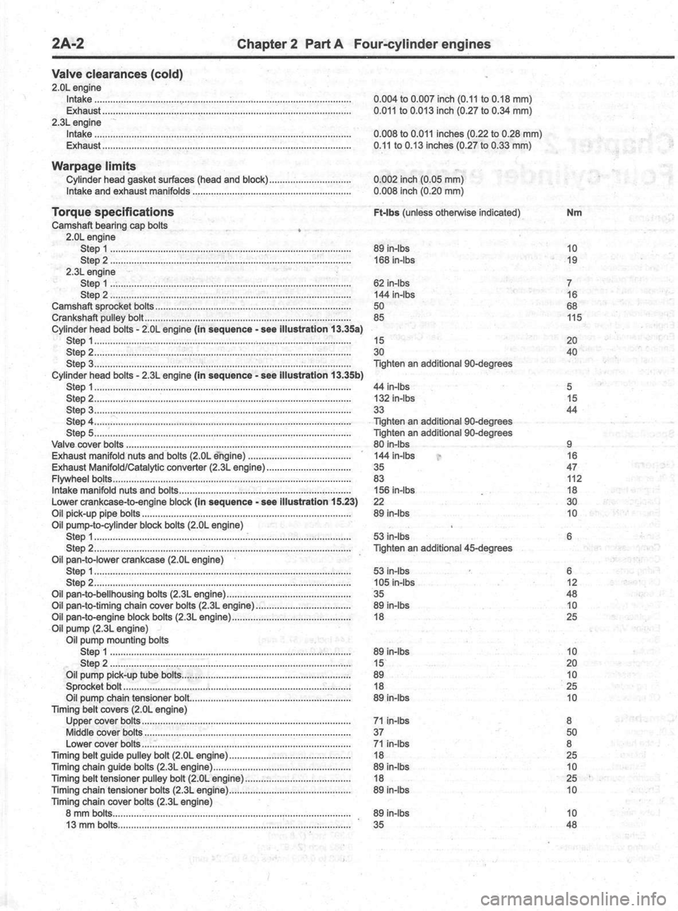 FORD ESCAPE 2001 1.G Service Manual 