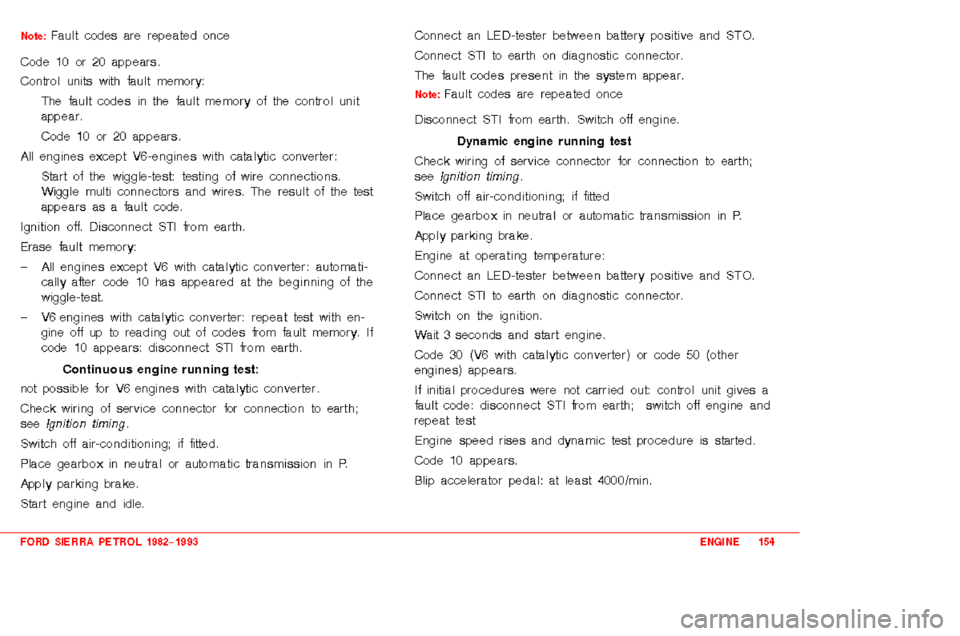 FORD SIERRA 1993 2.G 2.0 2.8 2.9 Engines User Guide 