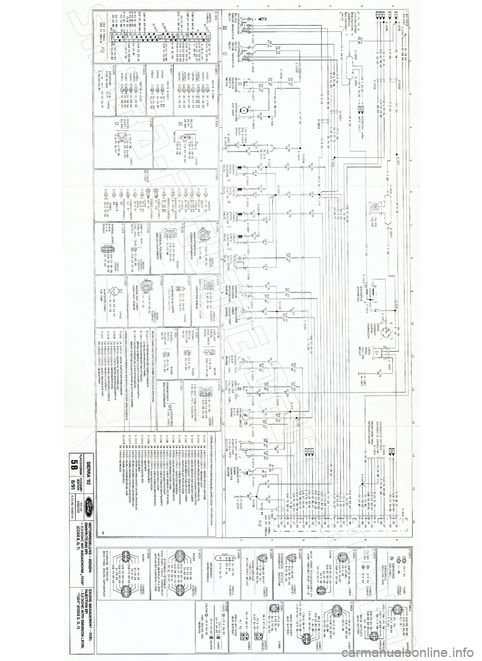 FORD SIERRA 1992 2.G Wiring Diagrams User Guide FORD SIERRA 1992 2.G Wiring Diagrams User Guide